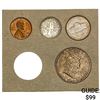Image 1 : 1955 U.S. 1C,10C,5C,50C Proof Set