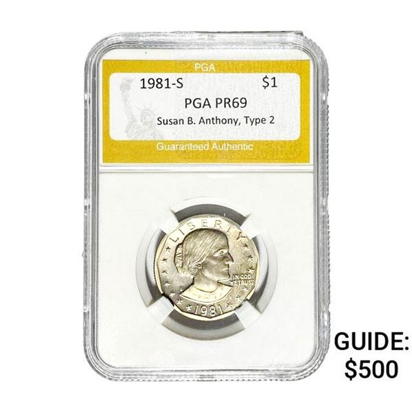 1981-S Susan B. Anthony Dollar PGA PR69 TY 2