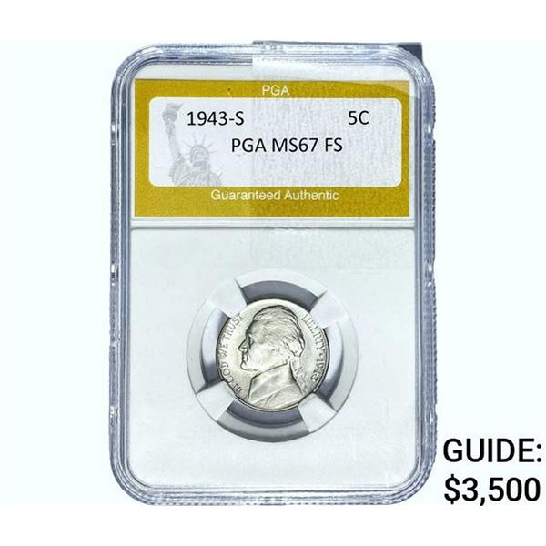 1942-S Jefferson Nickel PGA MS67 FS