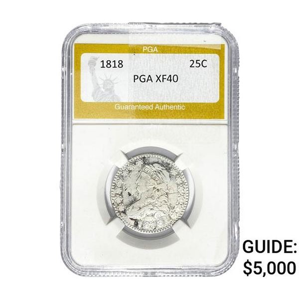 1818 Capped Bust Quarter PGA XF40 Detail
