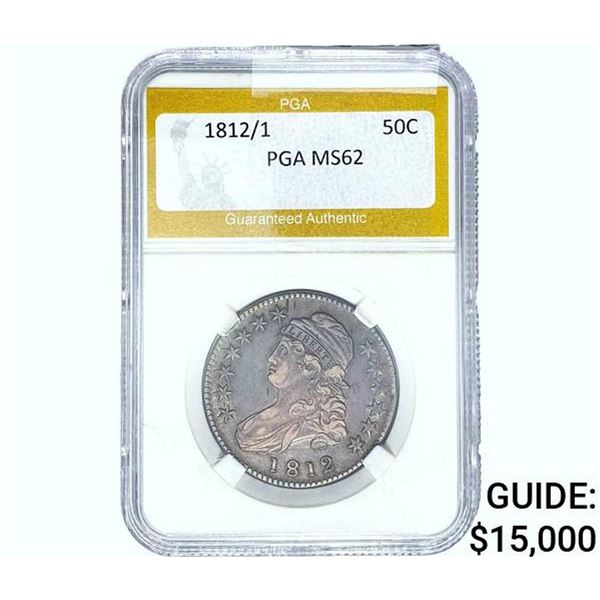 1812/1 Capped Bust Half Dollar PGA MS62