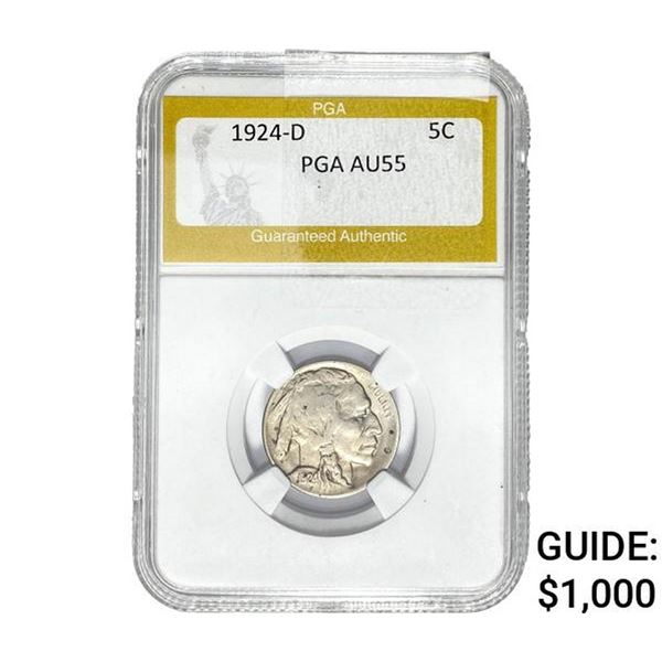 1924-D Buffalo Nickel PGA AU55