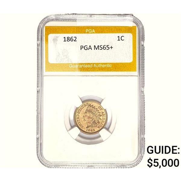 1862 Wheat Cent PGA MS65+