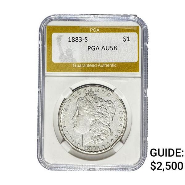 1883-S Morgan Silver Dollar PGA AU58