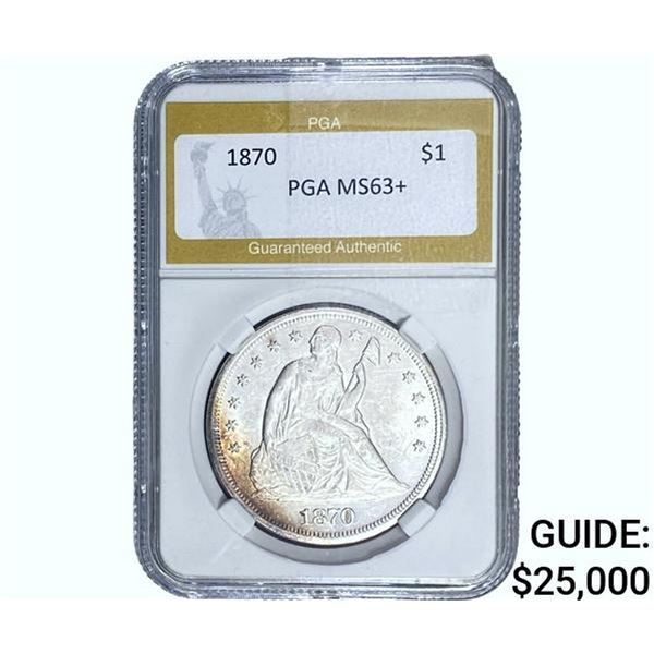 1870 Silver Trade Dollar PGA MS63+