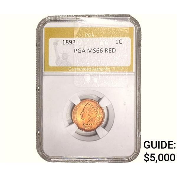 1893 Indian Head Cent PGA MS66 Red