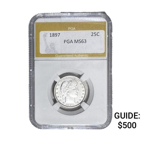 1897 Barber Quarter PGA MS63