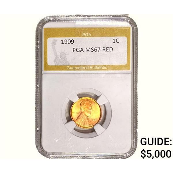 1909 Wheat Cent PGA MS67 Red