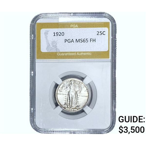 1920 Standing Liberty Quarter PGA MS65 FH