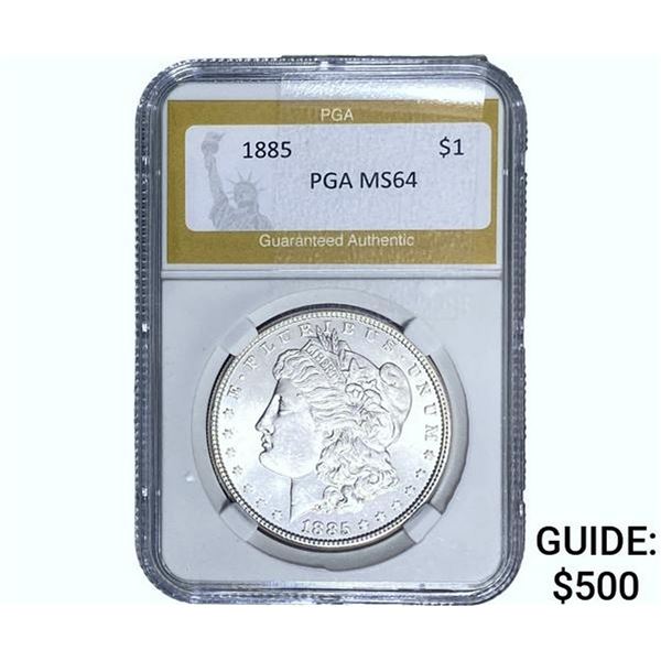 1885 Morgan Silver Dollar PGA MS64