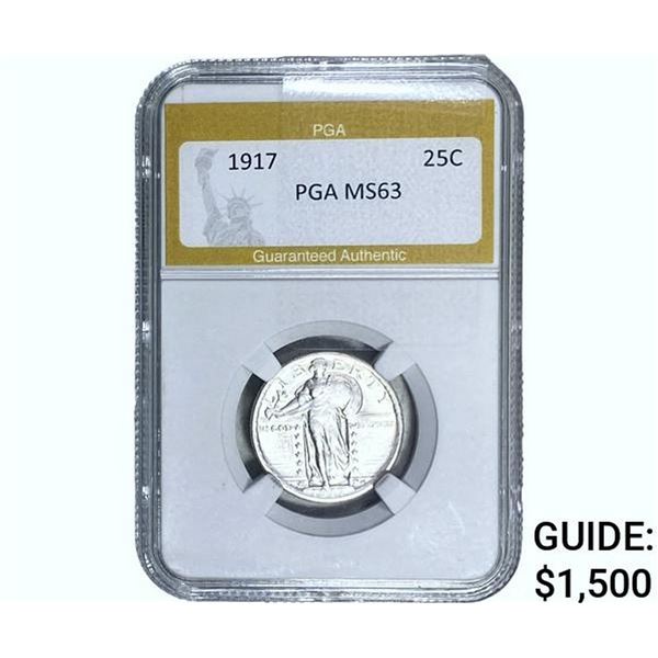 1917 Standing Liberty Quarter PGA MS63