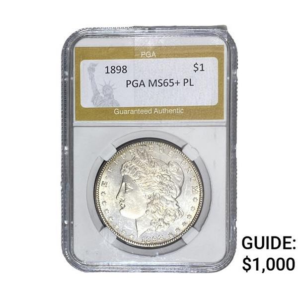 1898 Morgan Silver Dollar PGA MS65+ PL