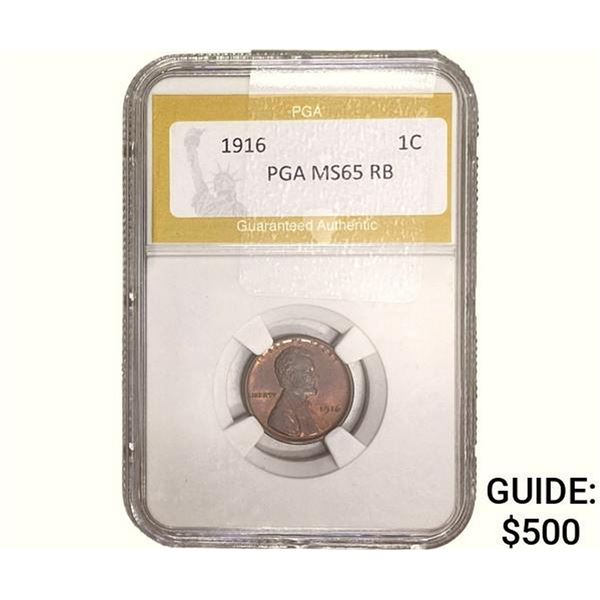 1916 Wheat Cent PGA MS65 RB