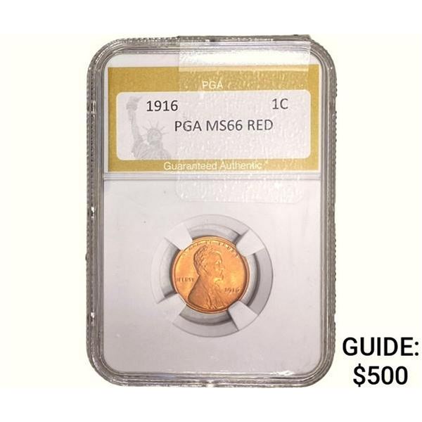1916 Wheat Cent PGA MS66 Red