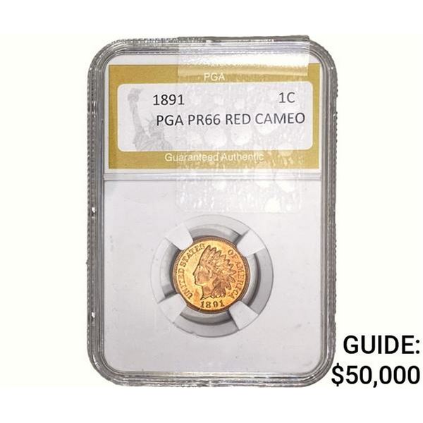 1891 Indian Head Cent PGA PR66 Red Cameo