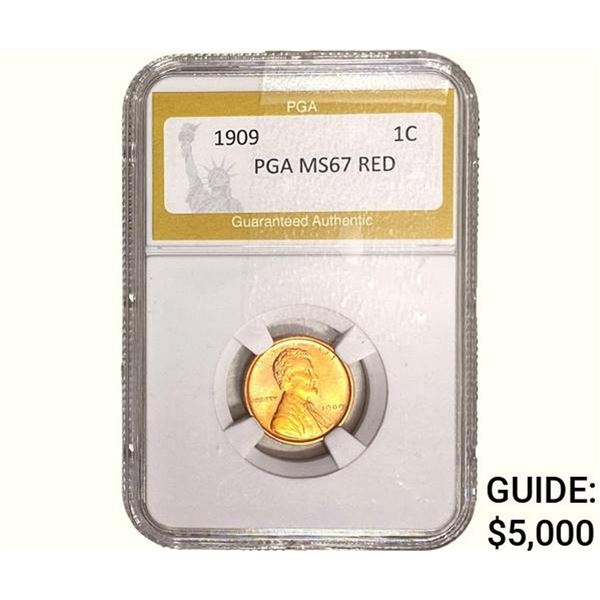 1909 Wheat Cent PGA MS67 Red