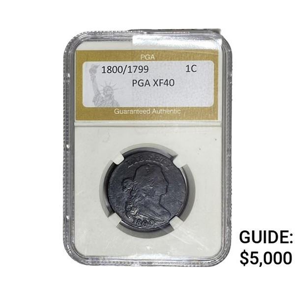 1800/1799 Draped Bust Large Cent PGA XF40