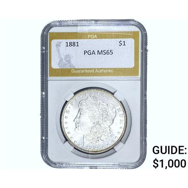 1881 Morgan Silver Dollar PGA MS65