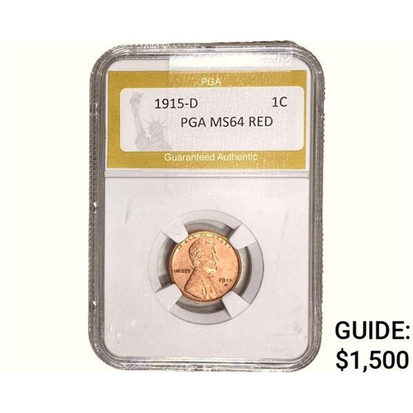 1915-D Wheat Cent PGA MS64 Red