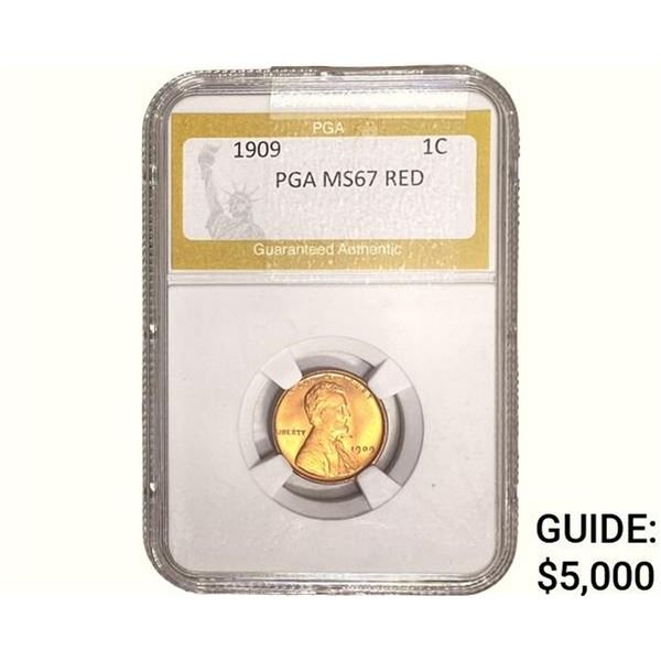 1909 Wheat Cent PGA MS67 Red