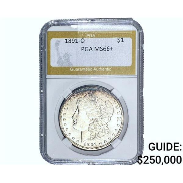 1891-O Morgan Silver Dollar PGA MS66+