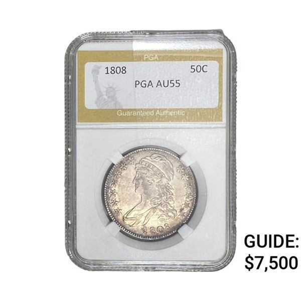 1808 Capped Bust Half Dollar PGA AU55