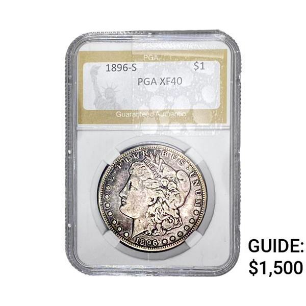 1896-S Morgan Silver Dollar PGA XF40