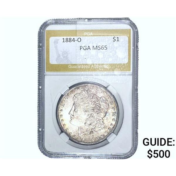 1884-O Morgan Silver Dollar PGA MS65