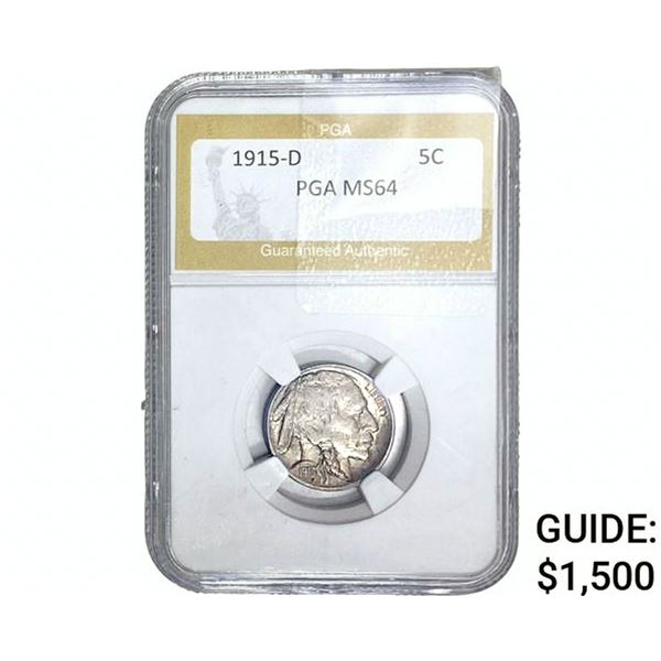 1915-D Buffalo Nickel PGA MS64