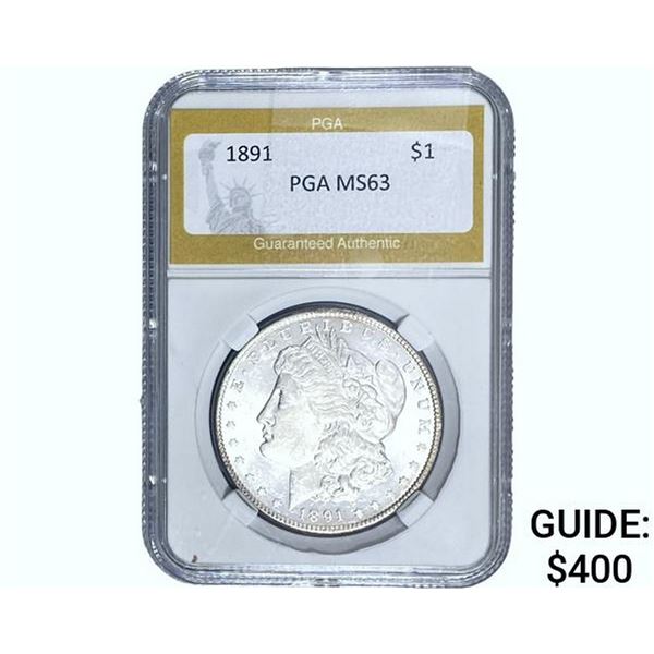 1891 Morgan Silver Dollar PGA MS63