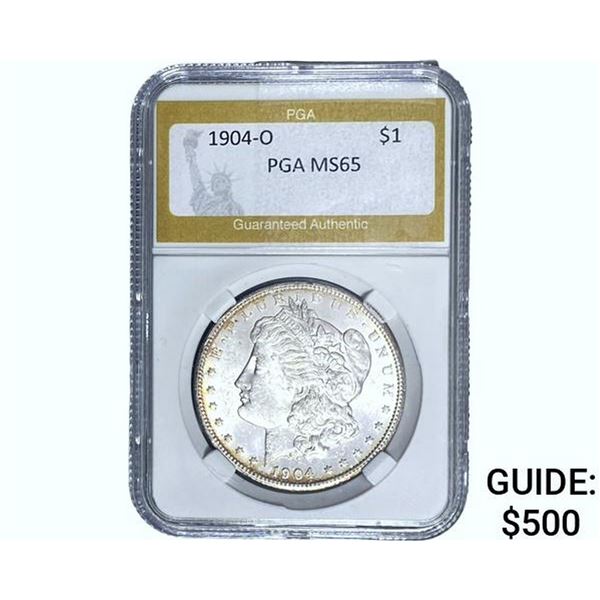 1904-O Morgan Silver Dollar PGA MS65