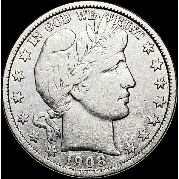 1908-O Barber Silver Half Dollar LIGHTLY CIRCULATED