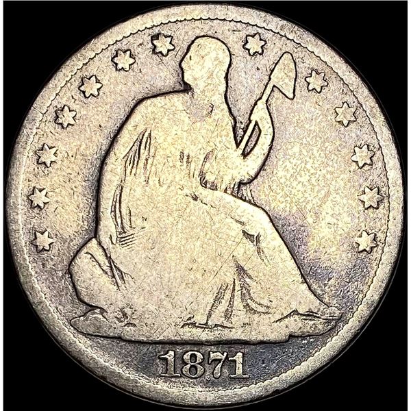 1871-S Seated Liberty Half Dollar NICELY CIRCULATED