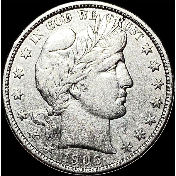 1906-D Silver Barber Half Dollar NEARLY UNCIRCULATED