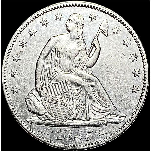 1855 Seated Liberty Half Dollar Arrows UNCIRCULATED