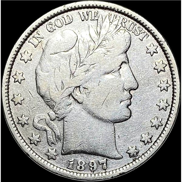 1897 Barber Silver Half Dollar LIGHTLY CIRCULATED