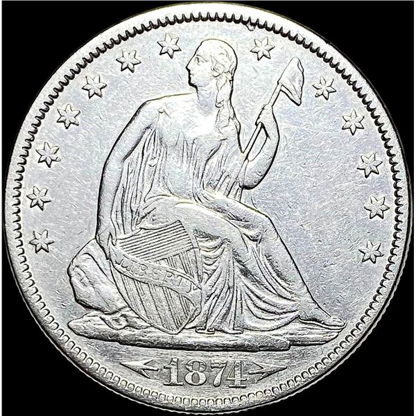 1874 Seated Liberty Half Dollar Arrows CLOSELY UNCIRCULATED