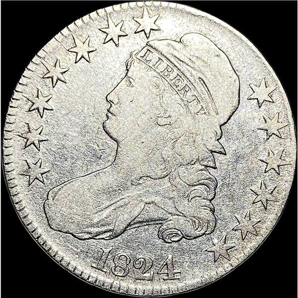 1824 Capped Bust Half Dollar LIGHTLY CIRCULATED