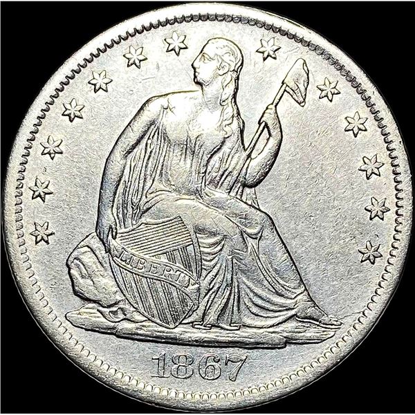 1867-S Seated Liberty Half Dollar NEARLY UNCIRCULATED