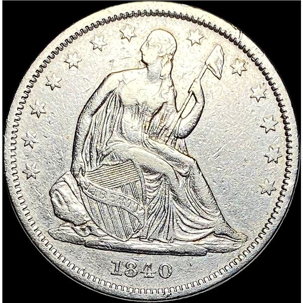 1840 Seated Liberty Half Dollar NEARLY UNCIRCULATED