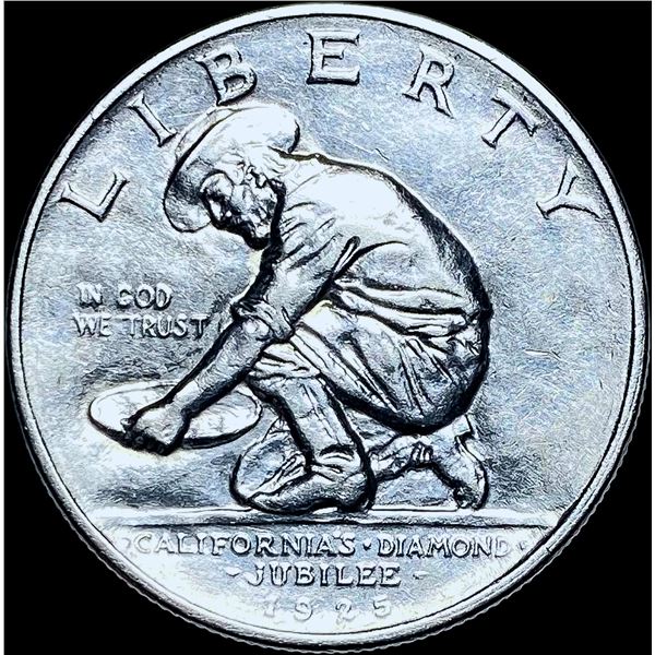 1925-S Silver California Jubilee Half Dollar CHOICE BU