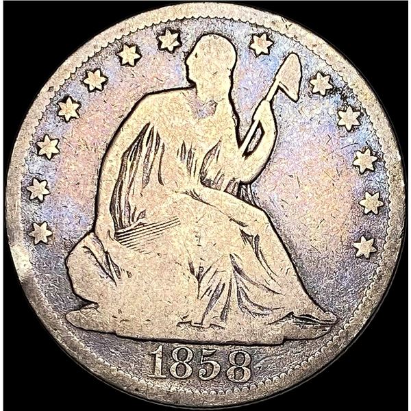 1858-S Seated Liberty Half Dollar LIGHTLY CIRCULATED
