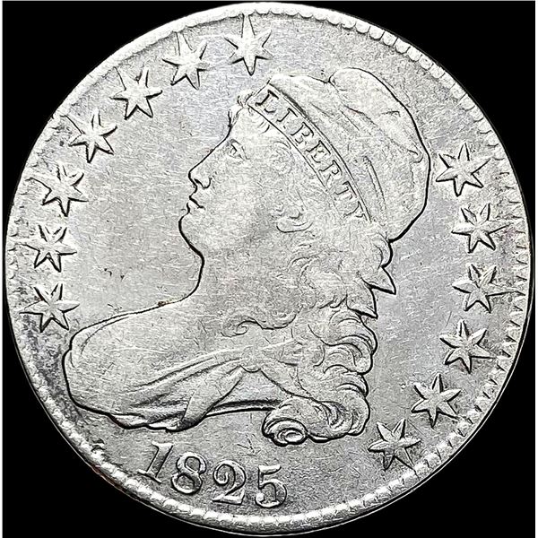 1825 Capped Bust Half Dollar LIGHTLY CIRCULATED