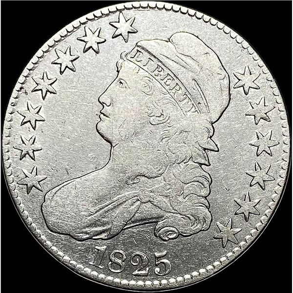 1825 Capped Bust Half Dollar LIGHTLY CIRCULATED