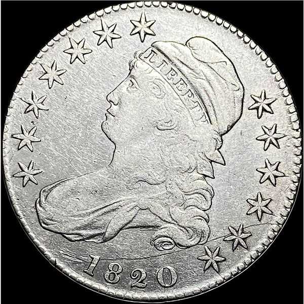 1820 Capped Bust Half Dollar LIGHTLY CIRCULATED