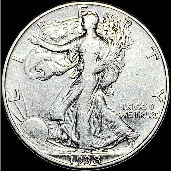 1938-D Silver Walking Liberty Half Dollar LIGHTLY CIRCULATED
