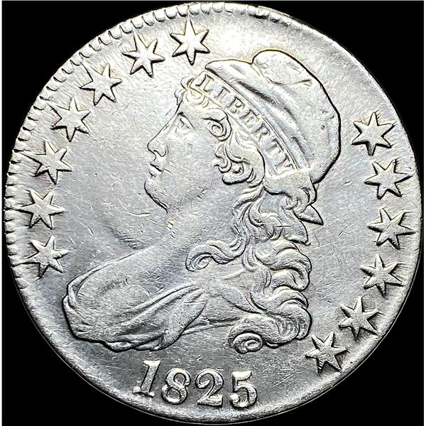 1825 Capped Bust Silver Half Dollar LIGHTLY CIRCULATED