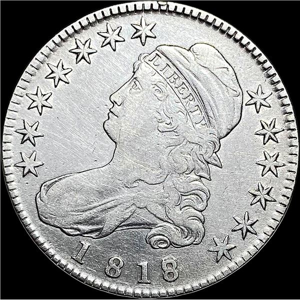 1818 Capped Bust Half Dollar NEARLY UNCIRCULATED