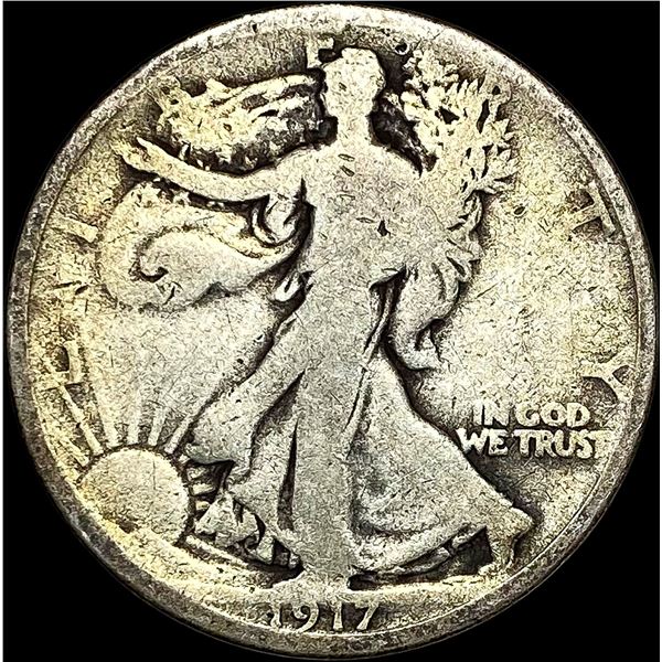 1917-S Silver Walking Liberty Half Dollar NICELY CIRCULATED
