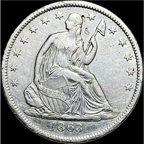1863-S Silver Half Dollar NEARLY UNCIRCULATED